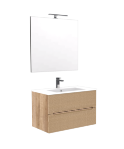 Mobile Bagno Sospeso shelf Rovere Con Cassetti, 120x50x8 Cm in