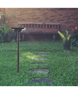 Piantana solare da giardino 2w con sensore, 15,5x72 cm