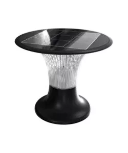 Lampada led solare da terra nera 15w ip65, 25,7x2,17 cm