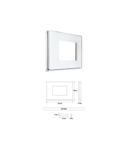 Placca luminosa beghelli "brain classic 3f" con 15 colori e illuminazione d'emergenza