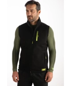 Gilet da lavoro in pile wrk 'wrk503' colore nero senza cappuccio, tg xxl