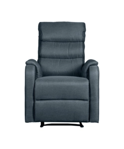 Poltrona bellahome "chiara" con recliner in tessuto colore antracite, 71x95x98 cm