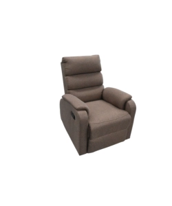 Poltrona bellahome 'chiara' con recliner in tessuto colore tortora, 71x95x98 cm