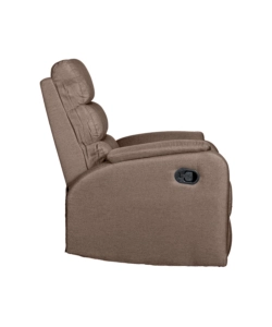 Poltrona bellahome "chiara" con recliner in tessuto colore tortora, 71x95x98 cm