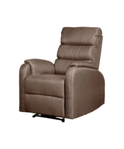 Poltrona bellahome 'chiara' con recliner in tessuto colore tortora, 71x95x98 cm