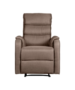 Poltrona bellahome "chiara" con recliner in tessuto colore tortora, 71x95x98 cm