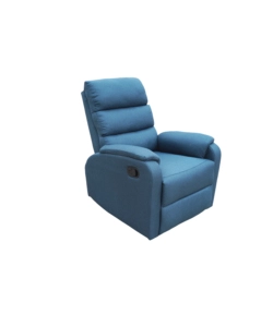 Poltrona bellahome 'chiara' con recliner in tessuto colore ottanio, 71x95x98 cm