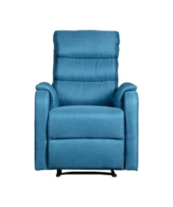 Poltrona bellahome "chiara" con recliner in tessuto colore ottanio, 71x95x98 cm