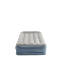 Materasso singolo autogonfiante intex "airbed dura-beam pillow rest mid-rise" colore crema  e pompa incorporata, 99x191x30 cm