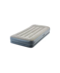 Materasso singolo autogonfiante intex "airbed dura-beam pillow rest mid-rise" colore crema  e pompa incorporata, 99x191x30 cm