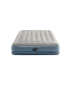 Materasso matrimoniale autogonfiante intex "airbed dura-beam pillow rest mid-rise" colore crema e pompa integrata, 152x203x30 cm