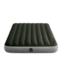 Materasso matrimoniale gonfiabile intex "airbed dura-beam standard downy" colore verde scuro con pompa a pedale, 152x203x25 cm