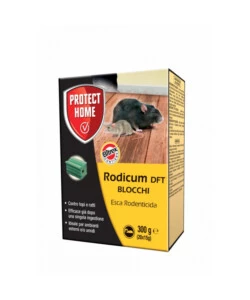 Esca rodenticida protect home 'rodicum dft' in blocchi, 300 grammi