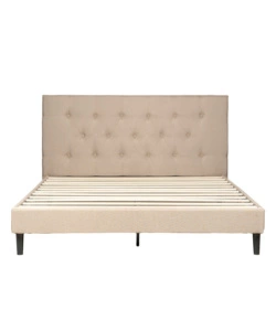 Letto matrimoniale in kit bellahome "parigi" colore beige, 160x200x102 cm