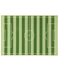 Tappeto 'football field' verde, 140x80 cm