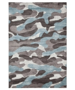 Tappeto 'camouflage' azzurro, 170x120 cm