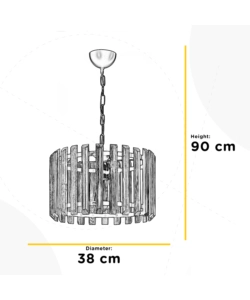 Lampada sospensione onli "raul" circolare 1xe27 d38