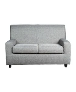 Divano "ester" 2 posti in tessuto grigio scuro, 145x78x88 cm