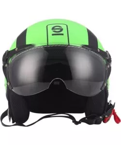 Casco moto sparco "sp501" verde fluo, tg xl