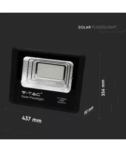 Faro led con telecomando e pannello solare 50w, 6000k