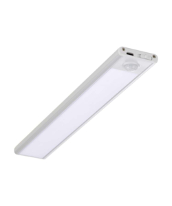 Lampada a led da armadio ricaricabile con sensore pir argento, 3000k