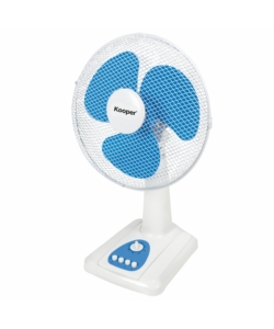 Ventilatore da tavolo con 3 pale e 3 velocit colore bianco e blu, 35 w.