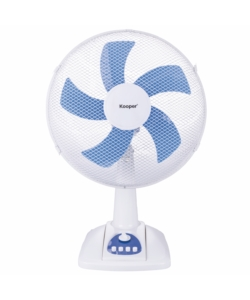 Ventilatore da tavolo con 5 pale e 3 velocit colore blu e bianco, 45 w