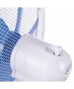 Ventilatore da tavolo con 5 pale e 3 velocitÀ colore blu e bianco, 45 w