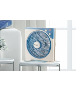 Ventilatore da tavolo box con 3 velocitÀ colore bianco e blu, 45 w