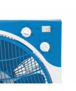 Ventilatore da tavolo box con 3 velocitÀ colore bianco e blu, 45 w