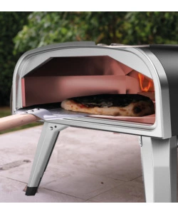 Forno pizza a gas arnold "vulcano" colore nero, 1 pizza