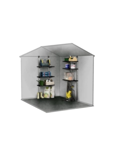 Kit scaffalatura per casette keter "shelving kit 70" in metallo, 70x30 cm