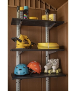 Kit scaffalatura per casette keter "shelving kit 70" in metallo, 70x30 cm