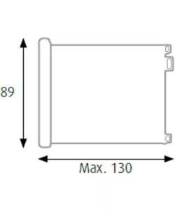 Cancelletto di sicurezza 'bimbi luxe' - riavvolgibile bianco 130x89h cm