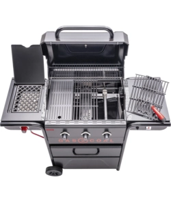 Barbecue a gas/carbone char broil "gas2coal 2.0 330 special edition" in acciaio con 3 bruciatori, 133,4x63x117 cm