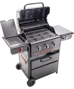 Barbecue a gas/carbone char broil "gas2coal 2.0 330 special edition" in acciaio con 3 bruciatori, 133,4x63x117 cm