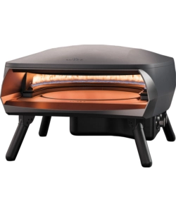 Forno pizza a gas witt 'etna rotante' antracite con pietra refrattaria centrale girevole, 66,3x76x43,6 cm