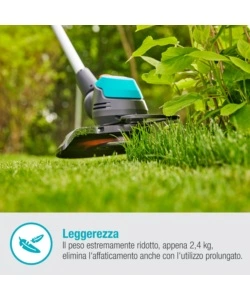 Trimmer a batteria gardena "easy cut 23" diametro 23 cm 18v 2ah, caribatterie incluso