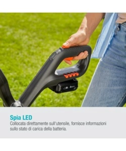 Trimmer a batteria gardena "easy cut 23" diametro 23 cm 18v 2ah, caribatterie incluso