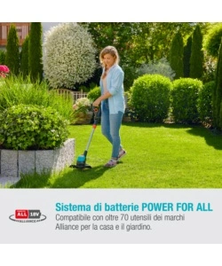 Trimmer a batteria gardena "easy cut 23" diametro 23 cm 18v 2ah, caribatterie incluso