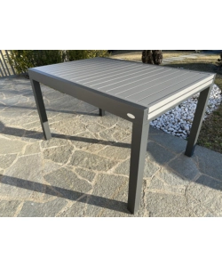 Tavolo da esterno allungabile riviera "azalea" in alluminio colore grigio, 132/264x90x75 cm