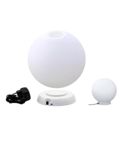 Sfera lumonosa e speaker in bluetooth solare riviera in pe e abs,  30xh 26 cm