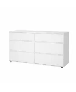 CASSETTIERA DOPPIA 'NOVA' CON 6 CASSETTI COLORE BIANCO, 153,4X50X83,7 CM