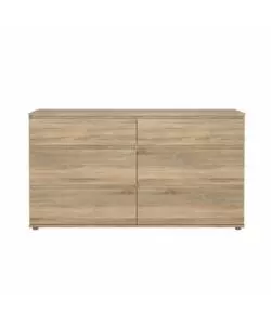 Cassettiera doppia "nova" con 6 cassetti colore rovere, 153,4x50x83,7 cm