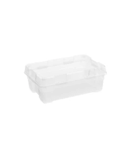 Set da 4 contenitori keter "jumbo" in polipropilene colore trasparente, 38,5x58x21,3 cm