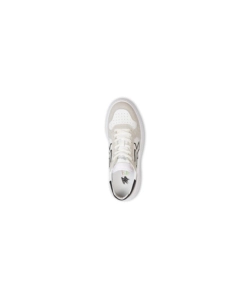 Scarpa sneaker u-power "helix" in pelle colore bianco e beige, tg 39