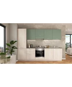 Composizione cucina 'new smart' completa di elettrodomestici, 300x60x216 cm