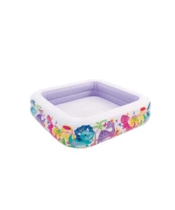 Piscina gonfiabile quadrata per bambini intex "acquario" con tettoia removibile 157x157x122 cm