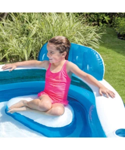 Piscina gonfiabile quadrata per bambini intex "family 4 sedili" 229x229x66 cm