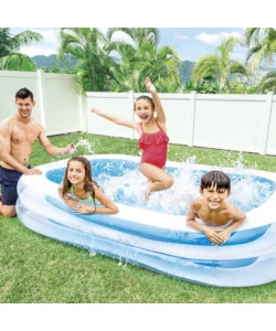 Piscina gonfiabile rettangolare per bambini intex "family" 262x175x56 cm